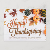 Aangepaste zakelijke Thanksgiving — mooie pompoen Briefkaart (Voorkant)