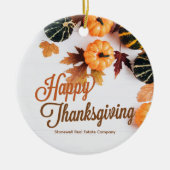 Aangepaste zakelijke Thanksgiving — mooie pompoen Keramisch Ornament (Voorkant)