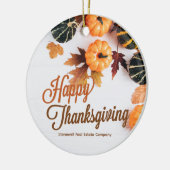 Aangepaste zakelijke Thanksgiving — mooie pompoen Keramisch Ornament (Links)