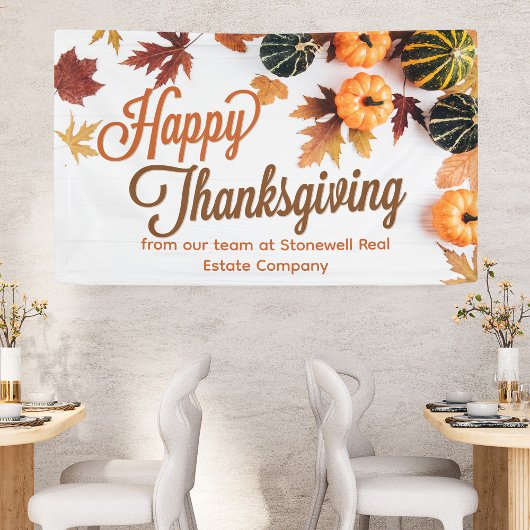 Aangepaste zakelijke Thanksgiving — mooie pompoen Spandoek