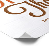Aangepaste Zakelijke Thanksgiving Pompoenveld Poster (Hoek)