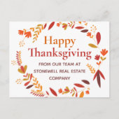 Aangepaste zakelijke Thanksgiving Professional-fee Briefkaart (Voorkant)