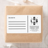 Aangepaste zakelijke verzendadres met logo etiket (Insitu)