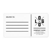 Aangepaste zakelijke verzendadres met logo etiket (Voorkant)