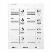 Aangepaste zakelijke verzendadres met logo etiket (Full Sheet)