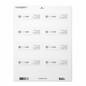 Aangepaste zakelijke verzending van Logo Etiket (Full Sheet)