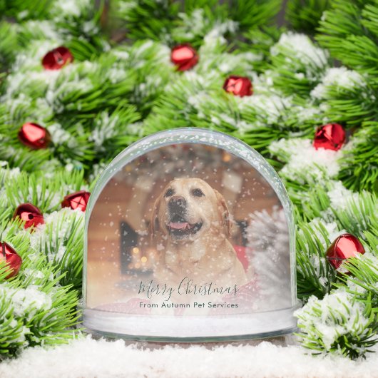 Aangepaste Zakelijke Vet Tech Naam Hond Foto's Ker Sneeuwbol (Kerstmis)