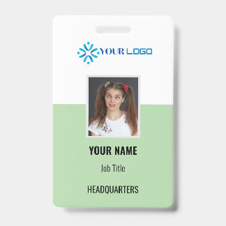 Aangepaste zakelijke werknemersbadge-ID | Foto & L Badge