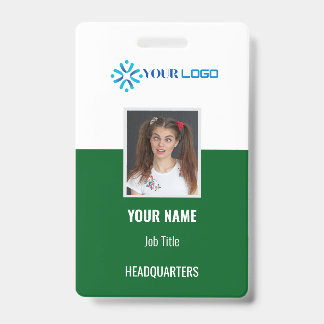 Aangepaste zakelijke werknemersbadge-ID | Foto & L Badge