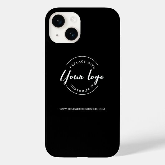 Aangepaste zakelijke witte Logo-website Case-Mate iPhone Case (Achterkant)