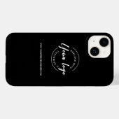 Aangepaste zakelijke witte Logo-website Case-Mate iPhone Case (Achterkant (horizontaal))