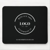 Aangepaste zakelijke witte logo website eenvoudig  muismat (Voorkant)