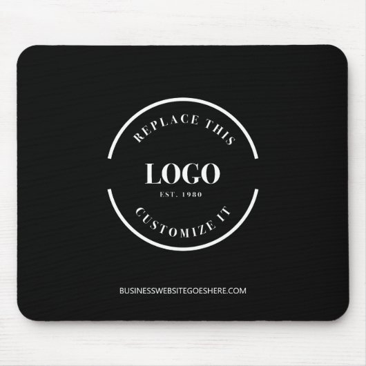Aangepaste zakelijke witte logo website eenvoudig muismat (Voorkant)