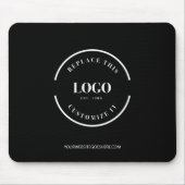 Aangepaste zakelijke witte logo website eenvoudig muismat (Voorkant)