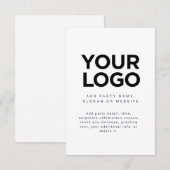 Aangepaste zakelijke zakelijke Logo - wit Kaart (Voorkant / Achterkant)