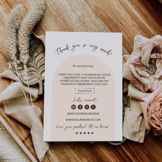 Aangepaste zaken Bedankt Opmerking