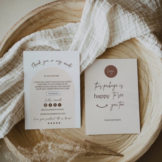 Aangepaste zaken Bedankt Opmerking