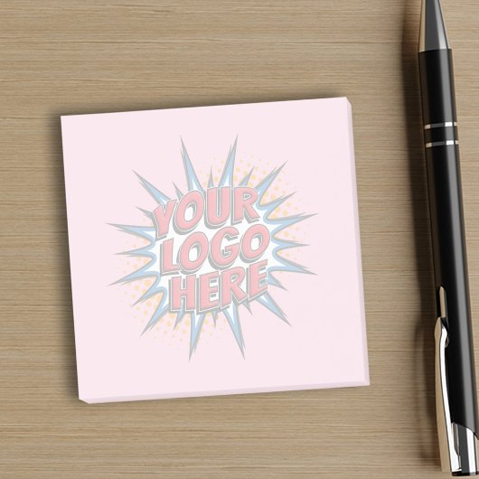 Aangepaste zaken - Watermerk Logo Pink Post-it® Notes