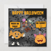 Aangepaste Zalig Halloween Kaart (Voorkant)