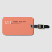 Aangepaste zalmkleur bagagelabel (Voorkant (horizontaal))