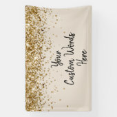 Aangepaste Zand Zwart Goud Verjaardagsfeest Fotoca Spandoek (Verticaal)