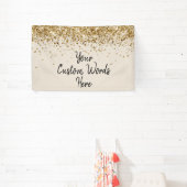 Aangepaste Zand Zwart Goud Verjaardagsfeest Fotoca Spandoek (Insitu)