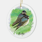 Aangepaste zandslik, vogel, Natuur, wild Keramisch Ornament (Links)