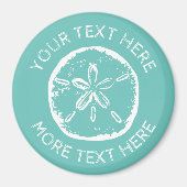 Aangepaste zandstrandschelp grote ronde koelkast magneet (Voorkant)