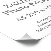 Aangepaste Zazzle A5 21 x 15 cm foto afdrukken (Hoek)