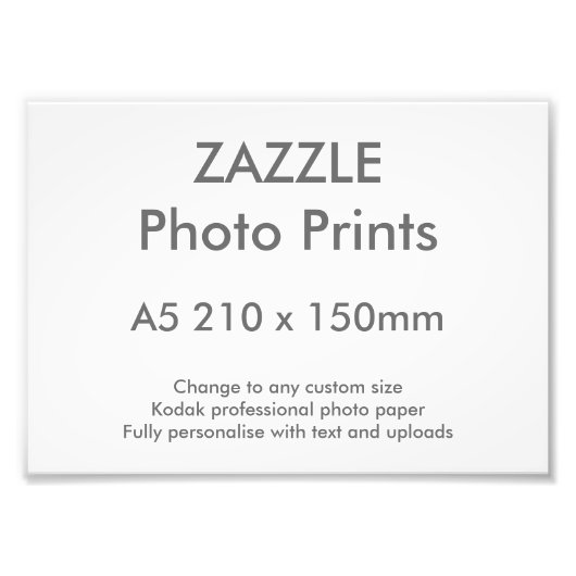 Aangepaste Zazzle A5 21 x 15 cm foto afdrukken (Voorkant)