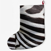 Aangepaste Zebra afdrukken Grote Kerstsok (Achterkant)