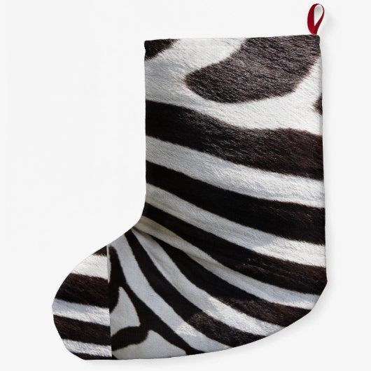Aangepaste Zebra afdrukken Grote Kerstsok (Achterkant)