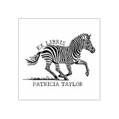 Aangepaste Zebra Ex Libris Bookplate Rubberstempel (Afrduk)