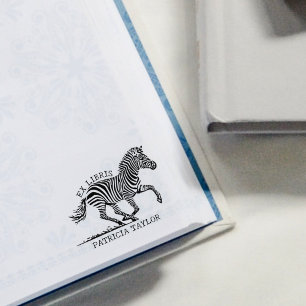 Aangepaste Zebra Ex Libris Bookplate Rubberstempel