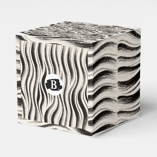 Aangepaste zebra favor box – gepersonaliseerde fee bedankdoosjes (Voorkant Zijde)
