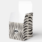Aangepaste zebra favor box – gepersonaliseerde fee bedankdoosjes (Geopend)