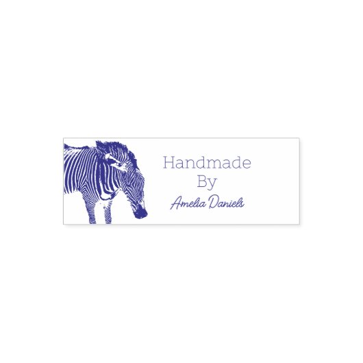 Aangepaste Zebra gemaakt door Zelfinktende Stempel (Design)