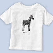 Aangepaste Zebra-naam bevestigen Kinder Shirts
