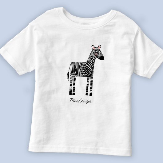 Aangepaste Zebra-naam bevestigen Kinder Shirts