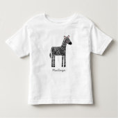 Aangepaste Zebra-naam bevestigen Kinder Shirts (Voorkant)