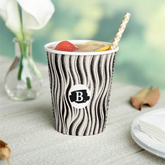 Aangepaste Zebra Paper Cup – Gepersonaliseerde par Papieren Bekers (Insitu)