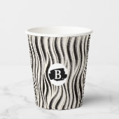 Aangepaste Zebra Paper Cup – Gepersonaliseerde par Papieren Bekers (Voorkant)