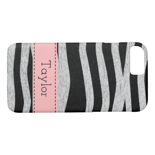 Aangepaste Zebra Pattern iPhone Case (Achterkant (Horizontaal))