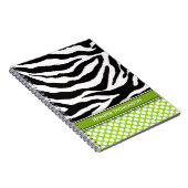 Aangepaste Zebra Polka Dots Journal/notebook Notitieboek (Rechterzijde)