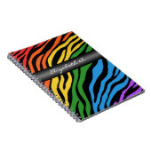 Aangepaste Zebra Print Rainbow-laptop Notitieboek (Rechterzijde)