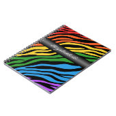 Aangepaste Zebra Print Rainbow-laptop Notitieboek (Linkerzijde)