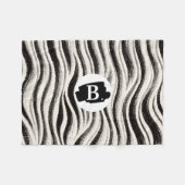 Aangepaste Zebra Stripe Fleece Deken – gepersonali (Voorkant (Horizontaal))