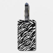 Aangepaste Zebra Stripe met roze Bagagelabel (Achterkant verticaal)