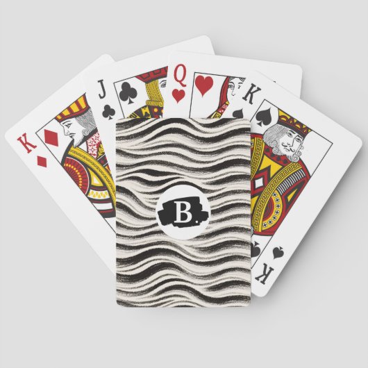 Aangepaste Zebra Stripe Poker Kaarten (Achterkant)