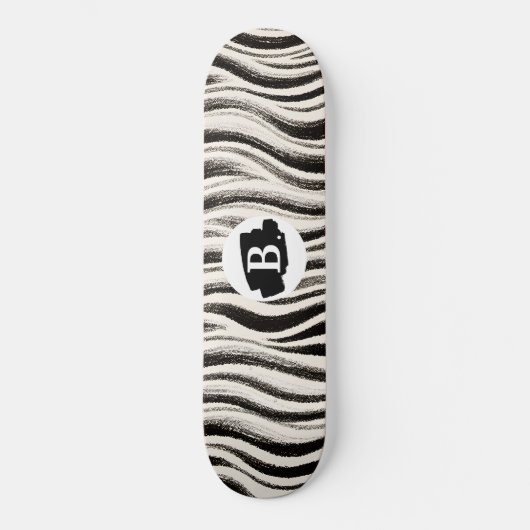 Aangepaste Zebra Stripe Skateboard (Voorkant)